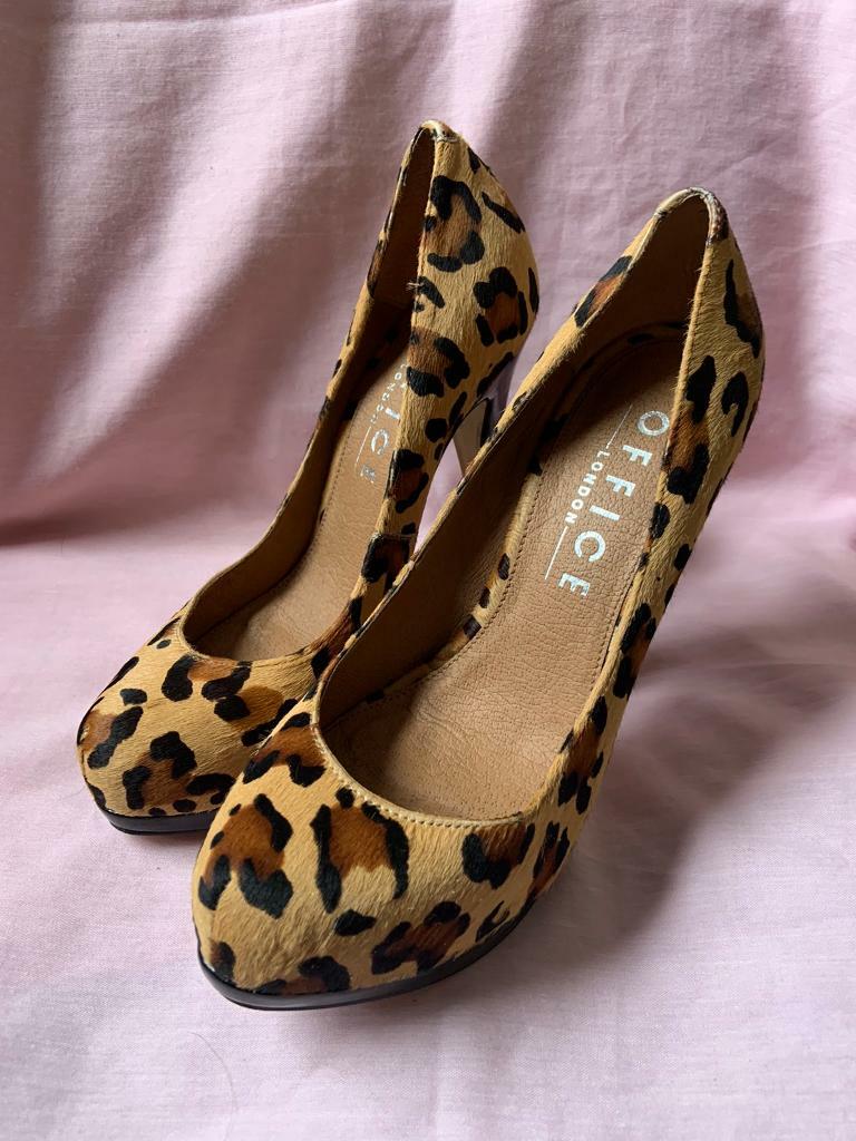leopard print small heels